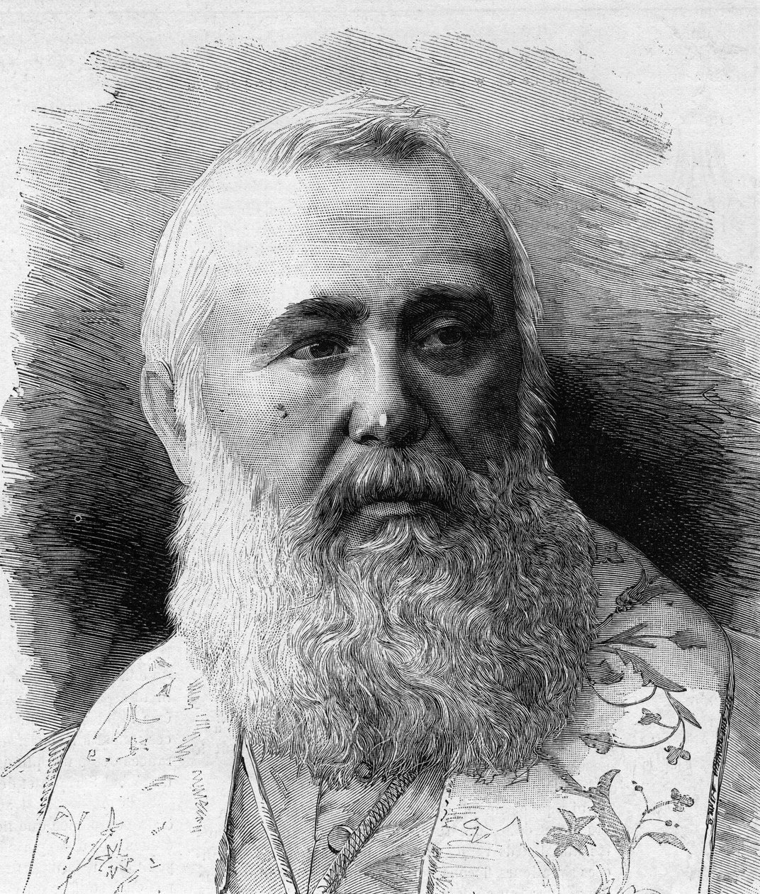 Portrét Charlese Lavigerie (1825-1892) Arcibiskup z Alžíru, kardinál primas Afriky. Rytina M.G. Vuilliera v „“ Le Monde Illustré““ č. 1323 z 5. srpna 1882. od Gaston Vuillier