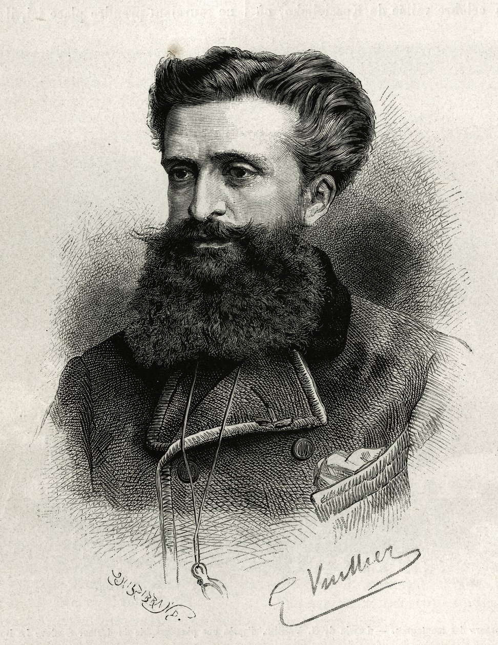 Portrét Dr. Gustava Lebona (1841-1931). Rytina G.Vuilliera pro ilustraci příběhu La Syria d