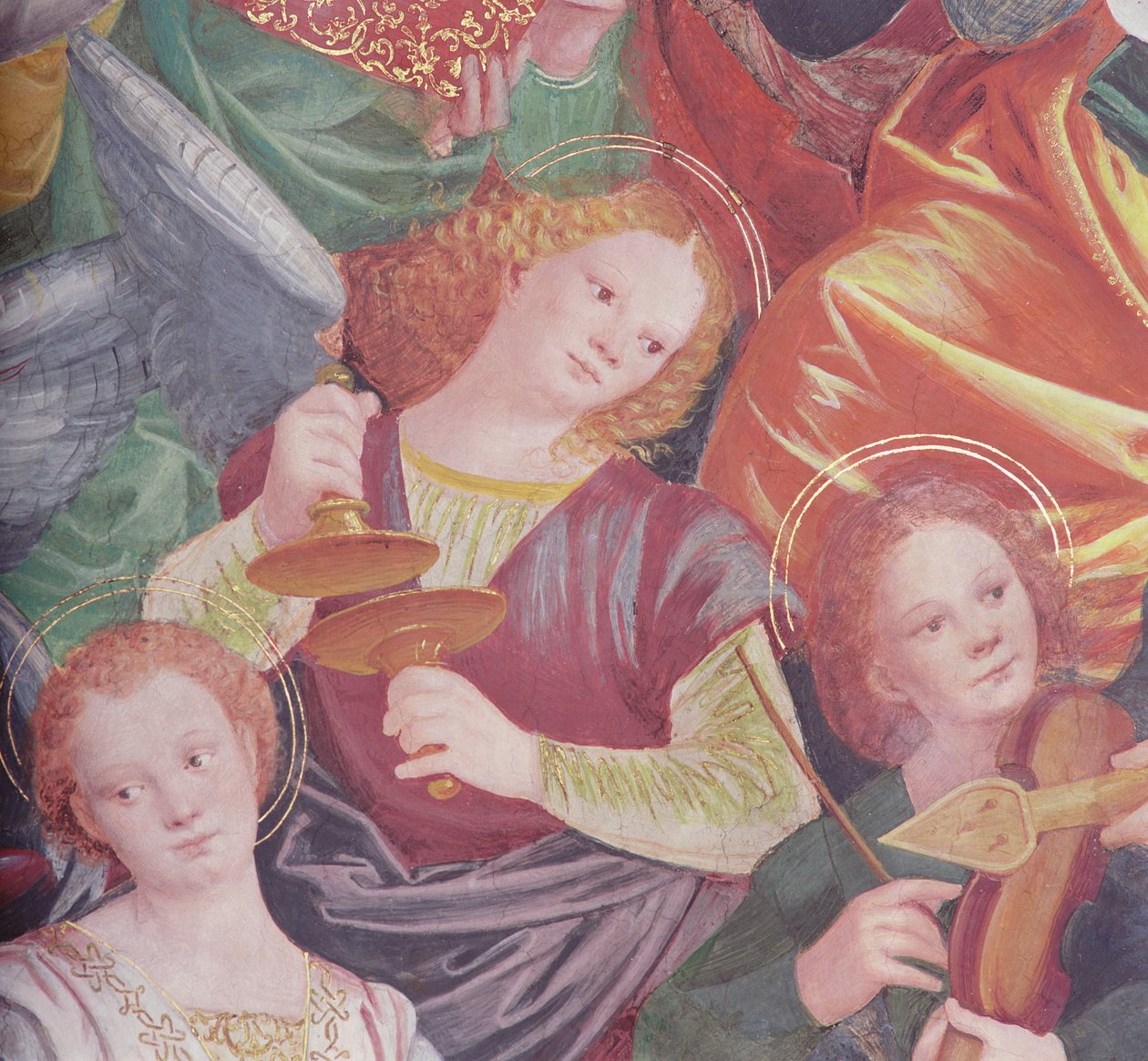 The Concert of Angels, 1534-36 (detail) (viz 175762) od Gaudenzio Ferrari