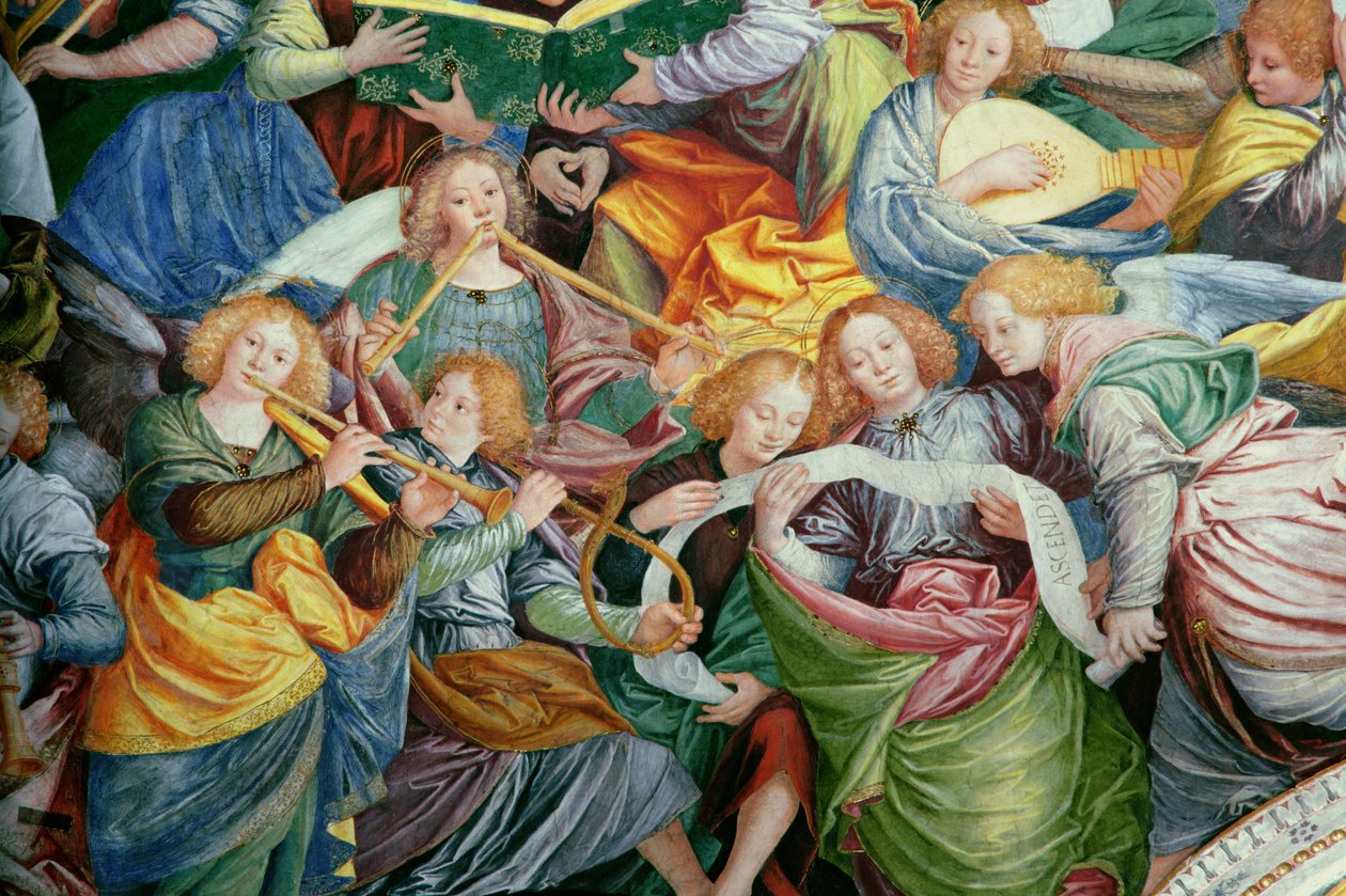 The Concert of Angels, 1534-36 detail fresky z roku 175782 od Gaudenzio Ferrari