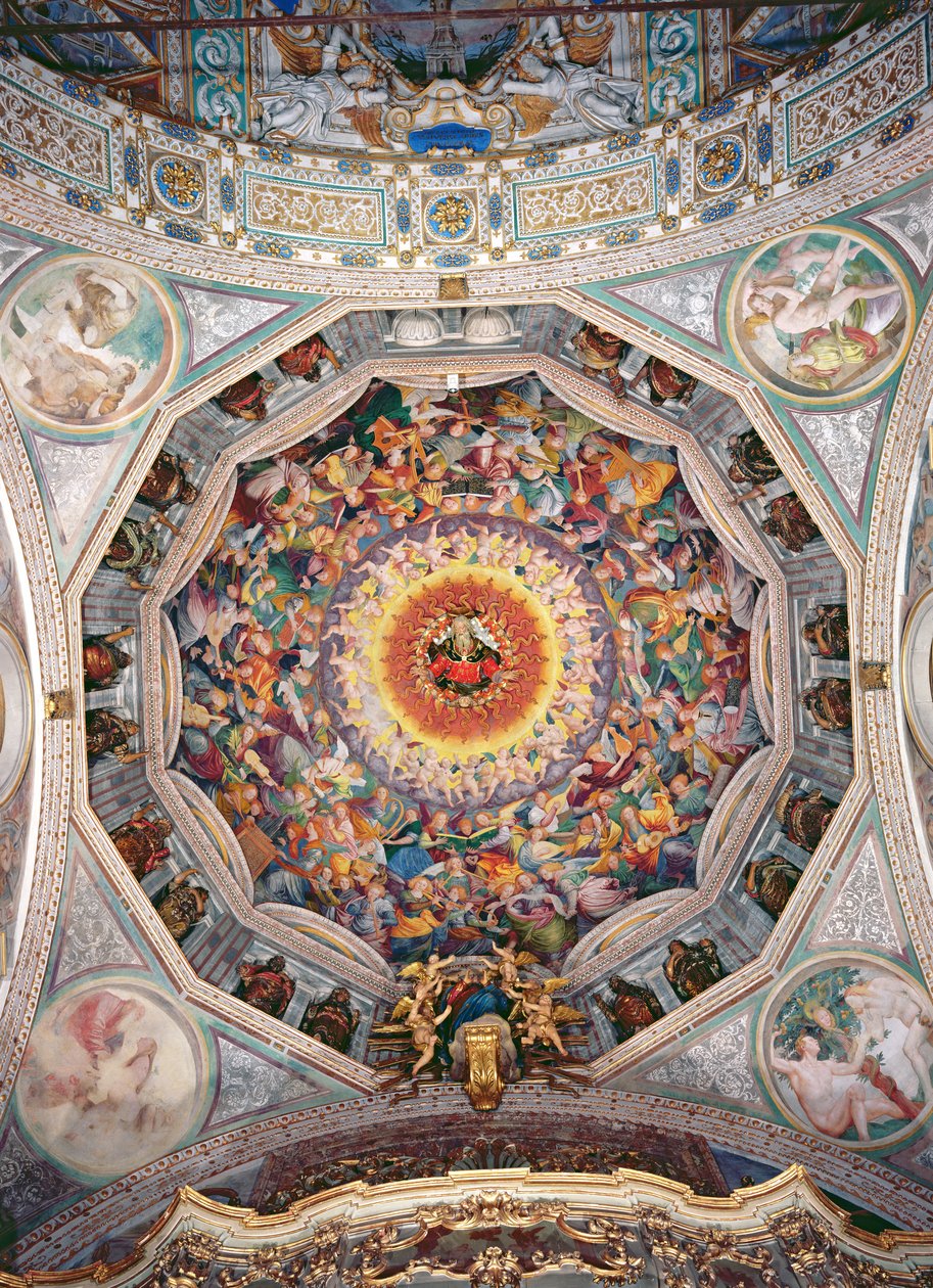 Koncert andělů, z kupole, 1534-36 od Gaudenzio Ferrari