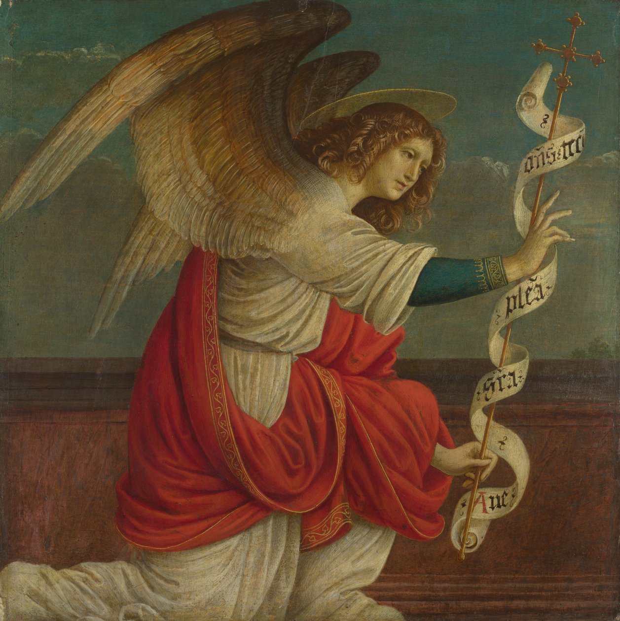 Panel archanděla Gabriela z oltářního obrazu: Zvěstování, před rokem 1511 od Gaudenzio Ferrari