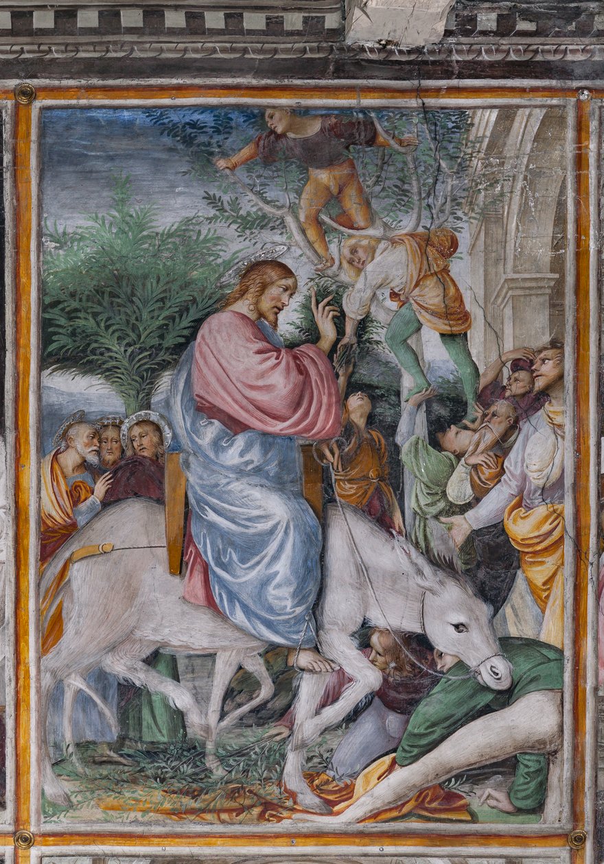 Detail "Kristus vstupující do Jeruzaléma", z "Život a umučení Krista" od Gaudenzio Ferrari