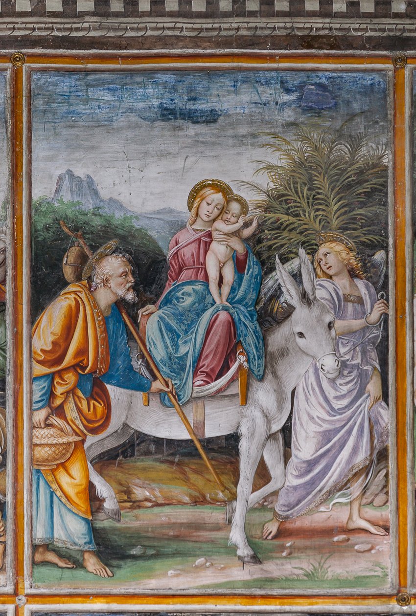 Detail "Útěk do Egypta", z "Život a umučení Krista" od Gaudenzio Ferrari