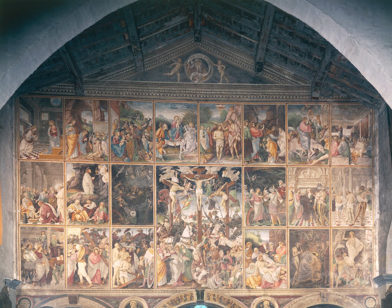 Život a umučení Krista, freska Gaudenzio Ferrari (1475-1546) 1513 od Gaudenzio Ferrari