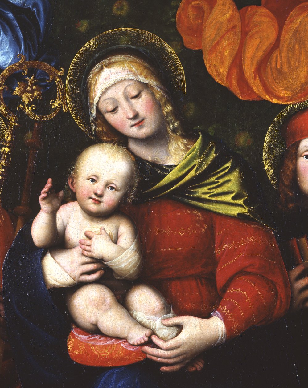 Madonna s dítětem, detail 3498630, 1516 (panel) od Gaudenzio Ferrari