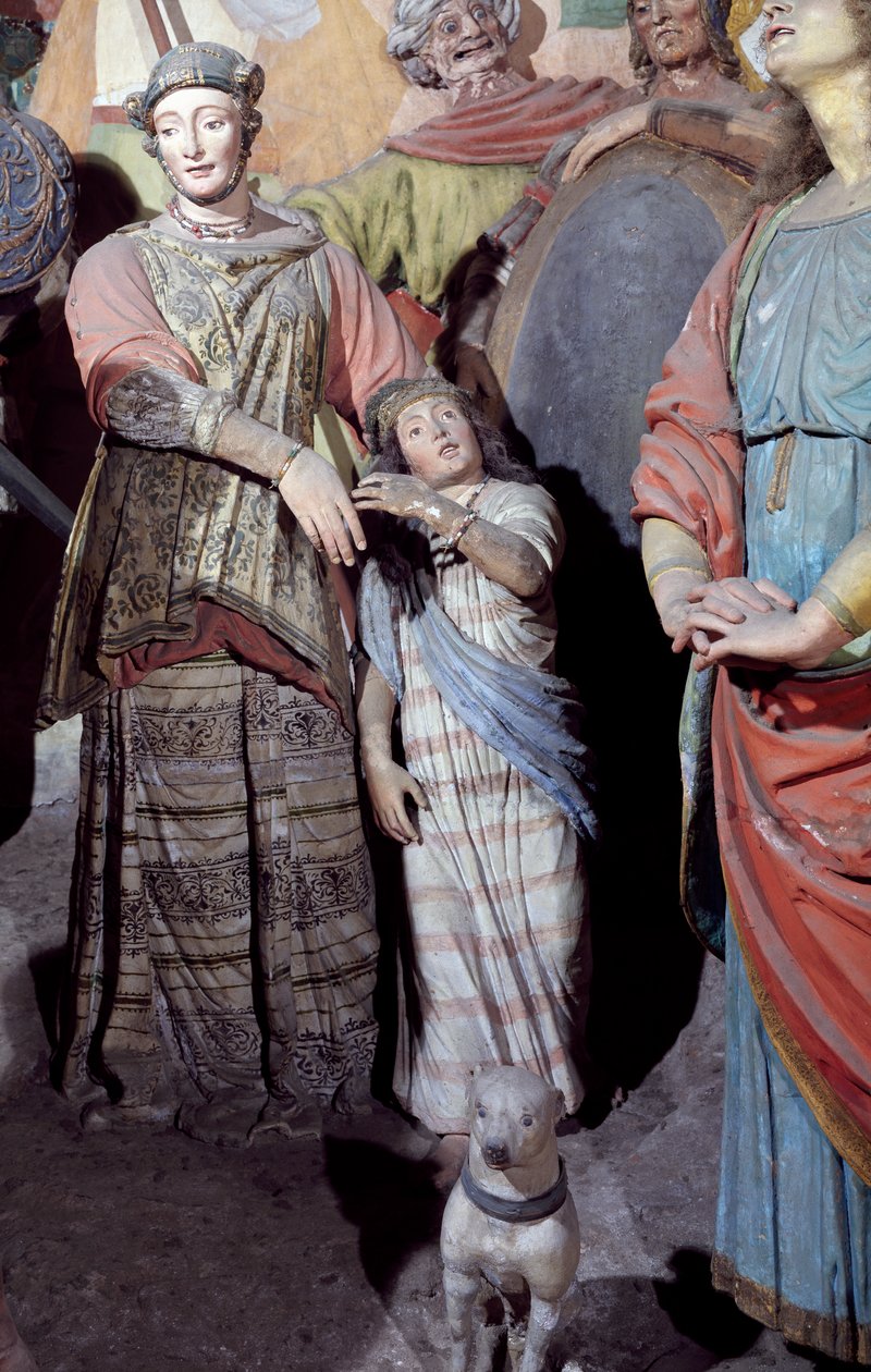 Mužská postava, detail ze soch, od Gaudenzio Ferrari (1475-1546), kaple XXXVIII známá jako Ukřižování, Posvátná hora Varallo Sesia (Seznam světového dědictví UNESCO, 2003), Itálie od Gaudenzio Ferrari
