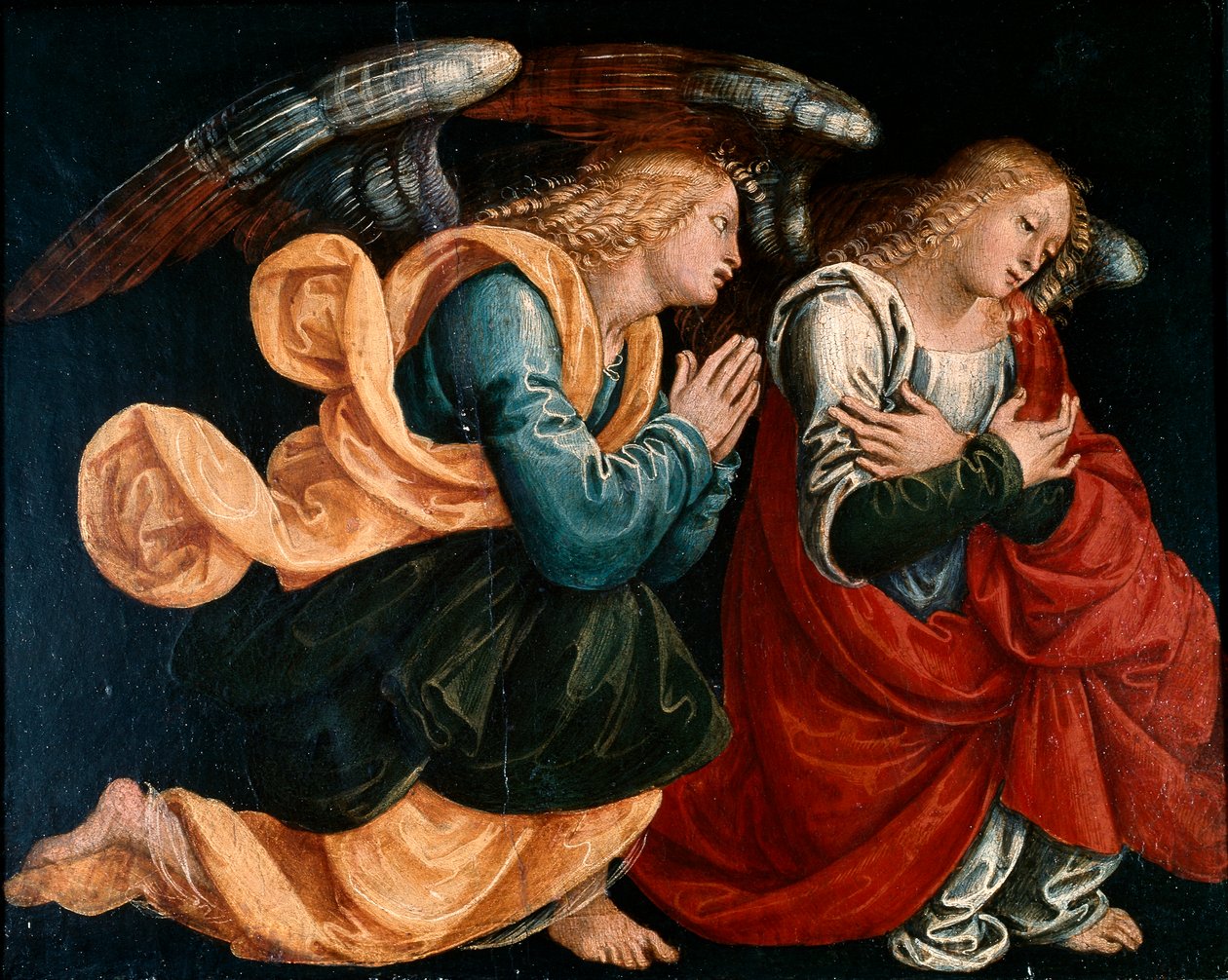 Modlící se andělé, Gaudenzio Ferrari (asi 1470-1546) od Gaudenzio Ferrari
