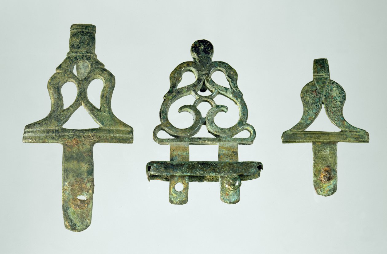 Opaskové háčky, z Chalons-sur-Marne, Tene II (300-120 př. n. l.) (kov) od Gaulish