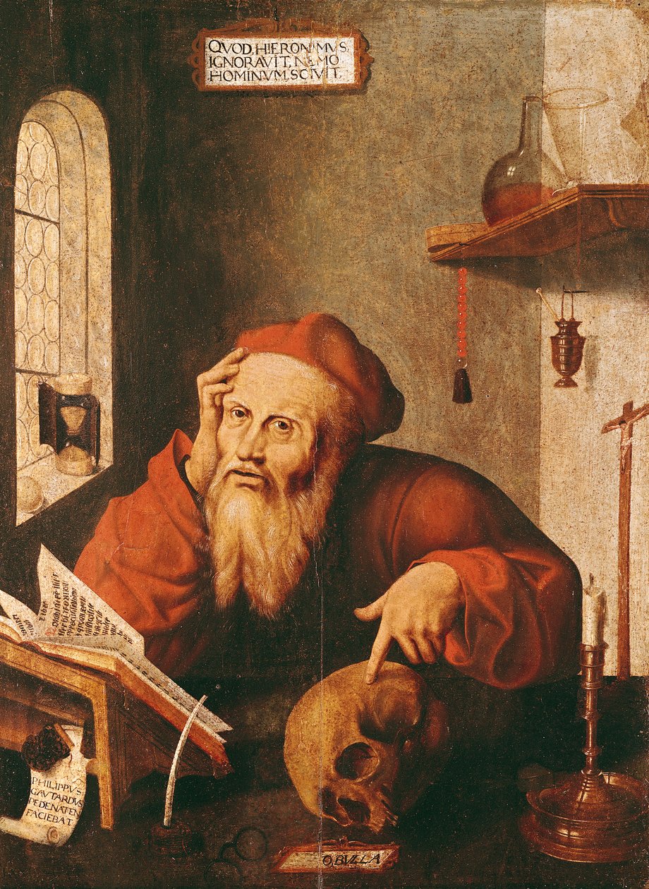 Svatý Jeroným podle obrazu Quentina Massyse nebo Metsysa (1466-1530) od Gautard de Pezenas