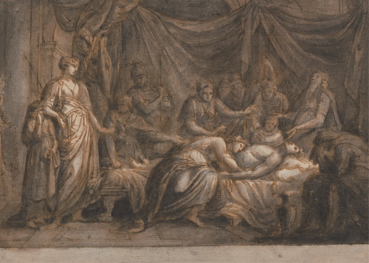 Andromache Oplakávání smrti Hectora od Gavin Hamilton