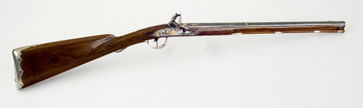 Flintlock Gun for a Child, cca 1780 (dřevo, ocel, rohovina a stříbro se zlacením a modřením) od Gavrila Permyakov