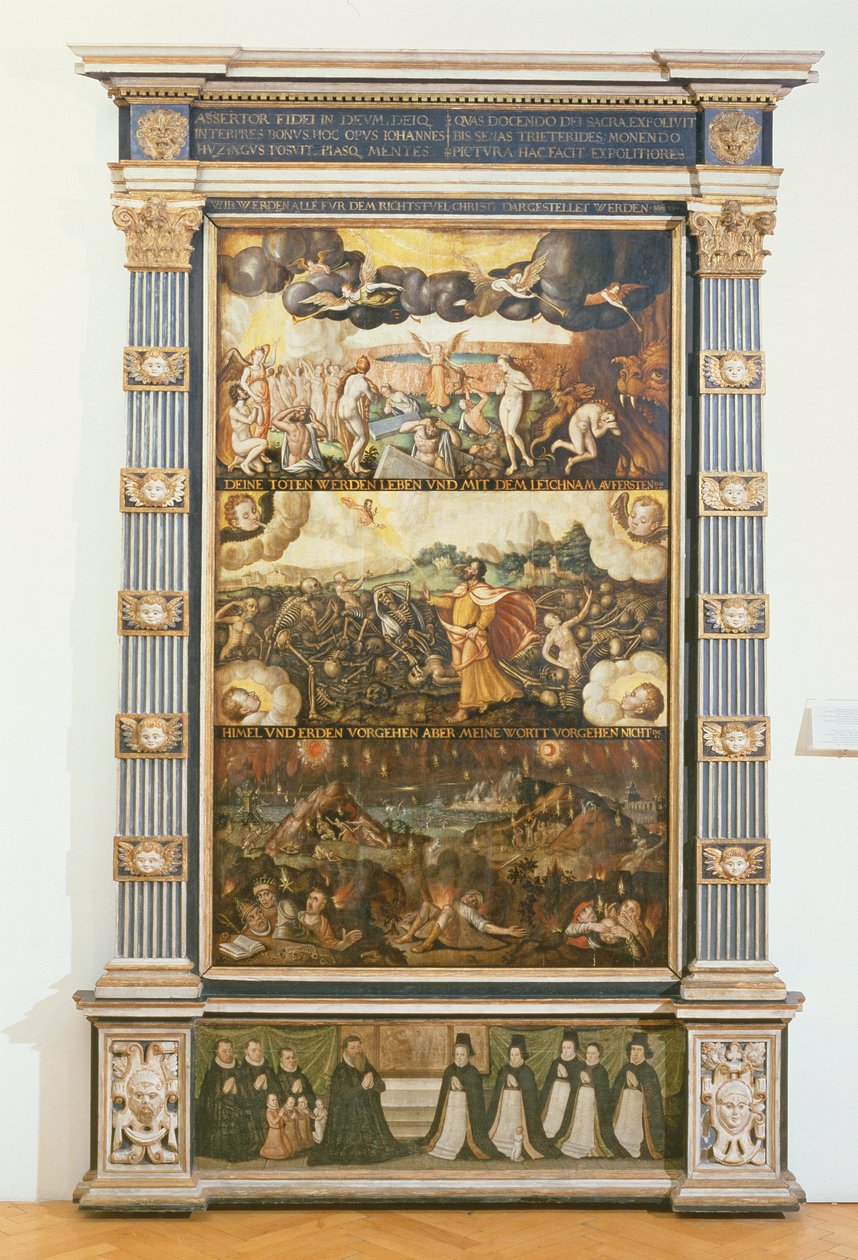 Otevření šesté pečeti, Ezechielovo vidění a poslední soud, 1584 od Gdansk School