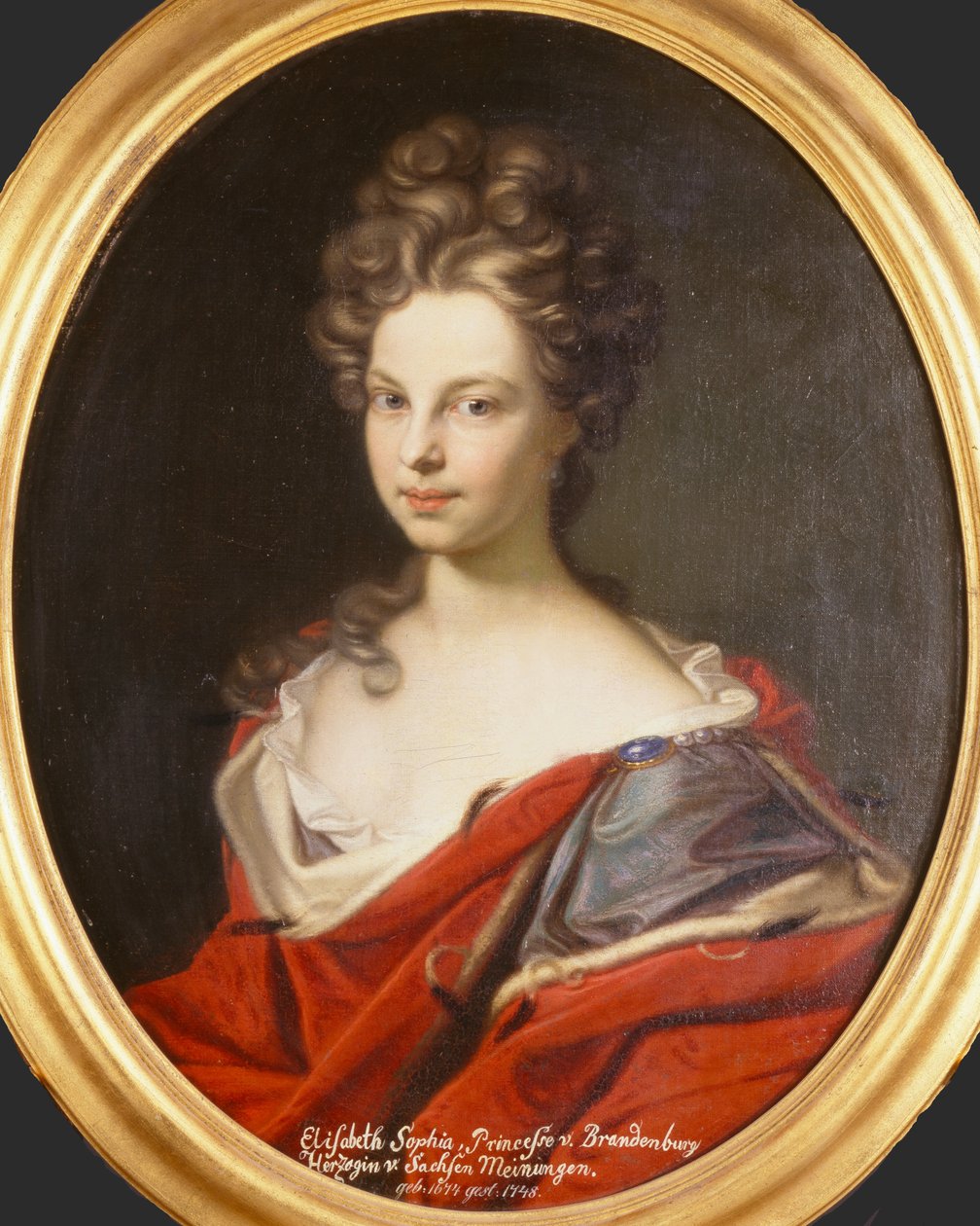 Markraběnka Elisabeth Sophie Braniborská 1674-1748, vévodkyně z Courland, 1691. od Gedeon Romandon