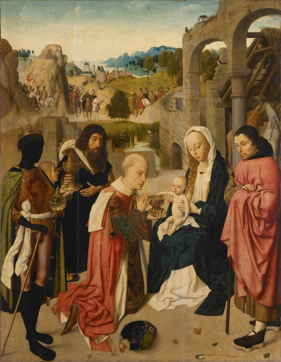 Klanění tří králů, 1490 od Geertgen Tot sint Jans