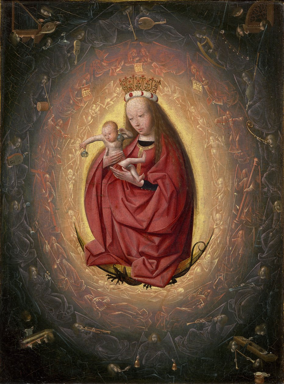 Oslava Panny Marie, 1490-1495 od Geertgen Tot sint Jans
