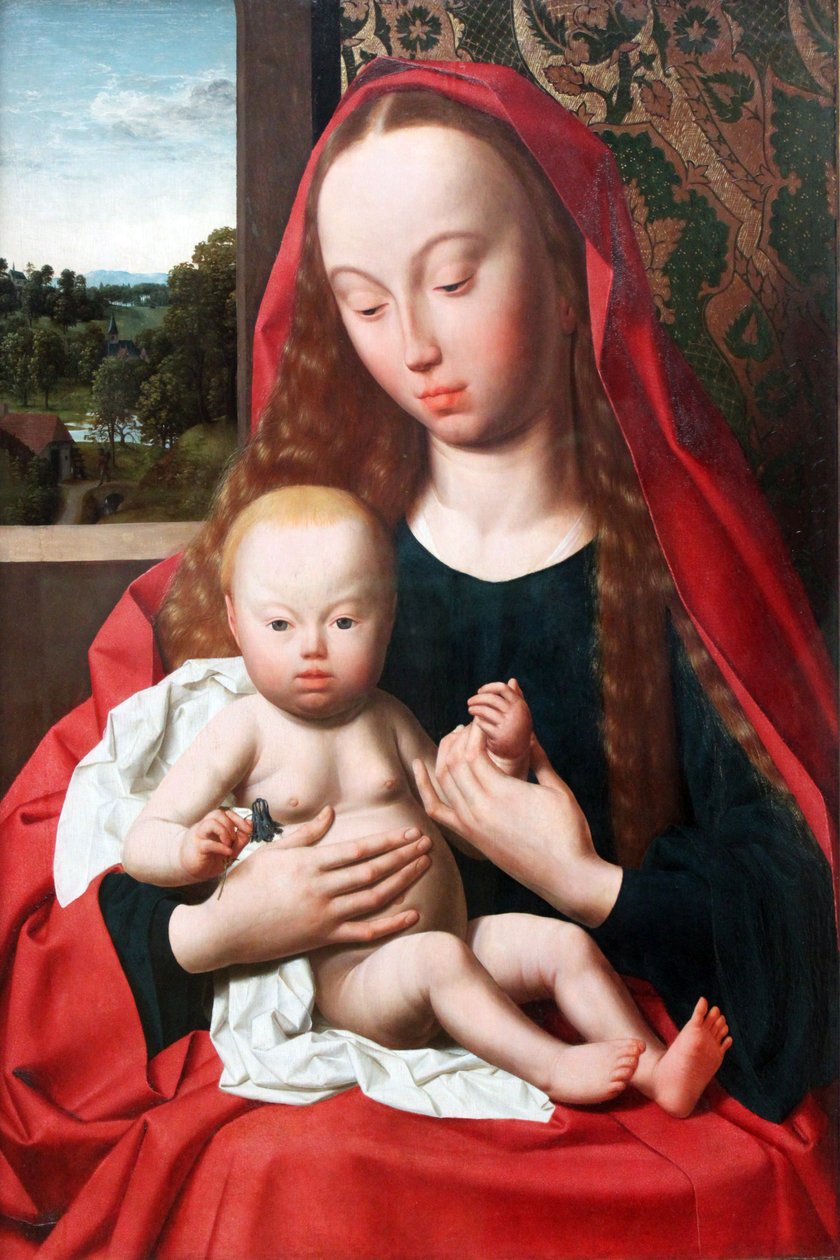 Německy: Maria s dítětem Panna a dítě od Geertgen Tot sint Jans