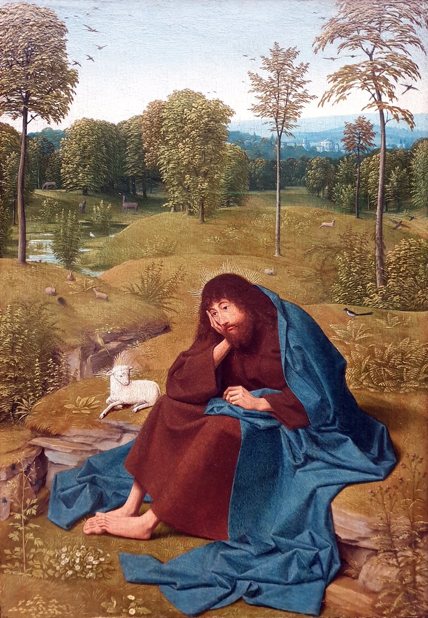 Jan Křtitel na poušti od Geertgen Tot sint Jans