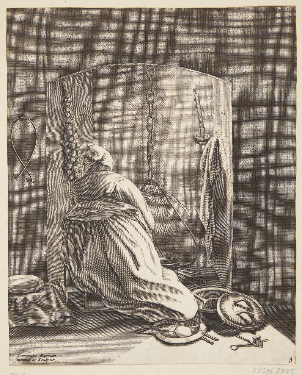 Žena vaří od Geertruyt Roghman