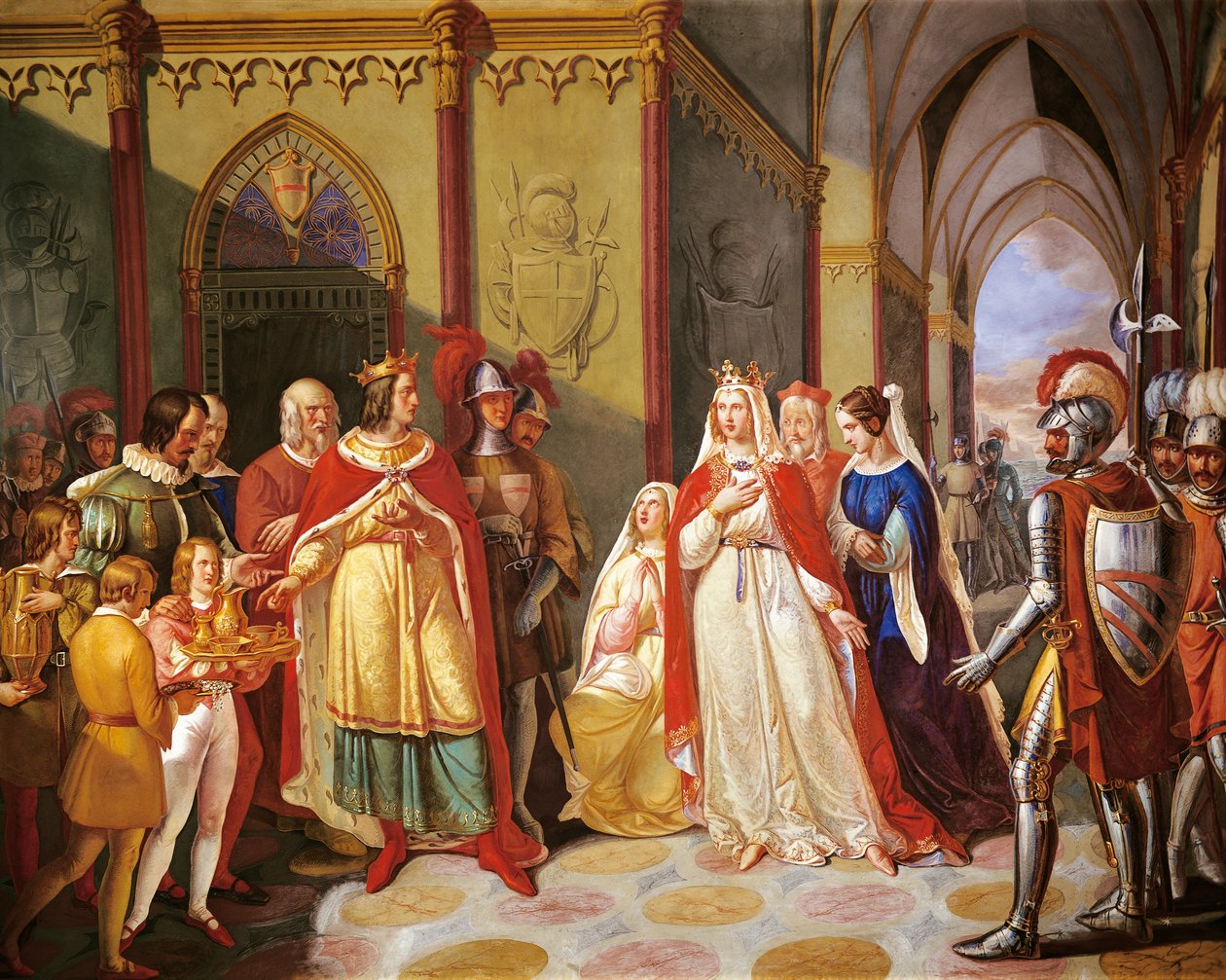 Tancred posílá Constance z Hauteville zpět jejímu manželovi Jindřichu IV., Gennaro Maldarelli (1795-1858), Itálie od Gennaro Maldarelli