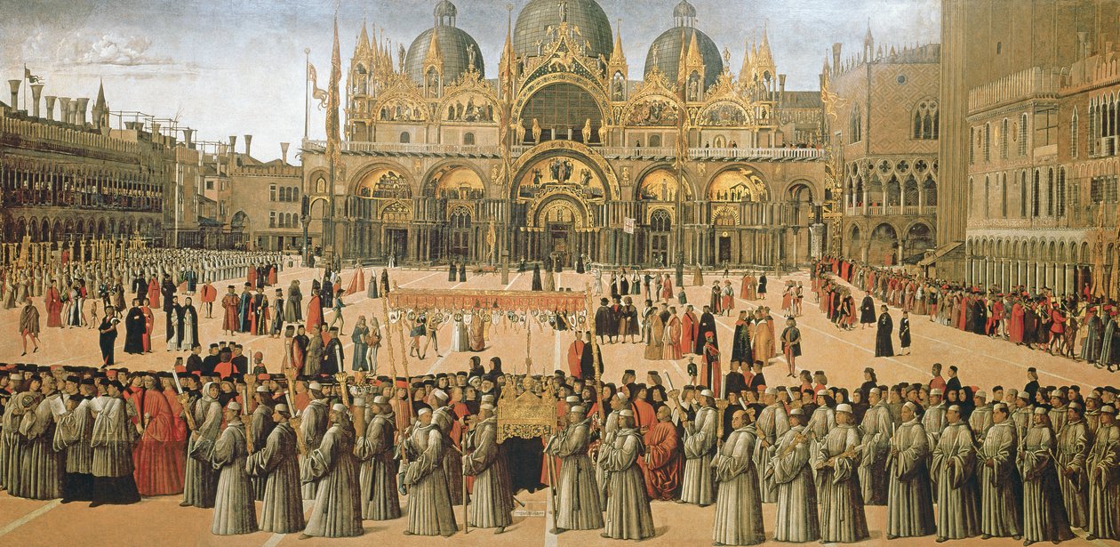Procesí na náměstí svatého Marka, 1496 od Gentile Bellini
