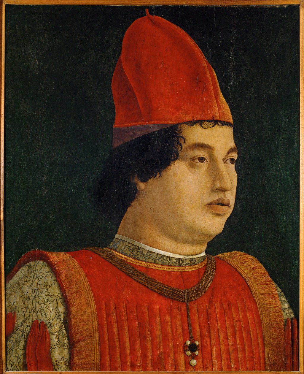 Gianfrancesco Gonzaga, markrabě, mantovský panovník ... (olej na dřevě) od Gentile Bellini