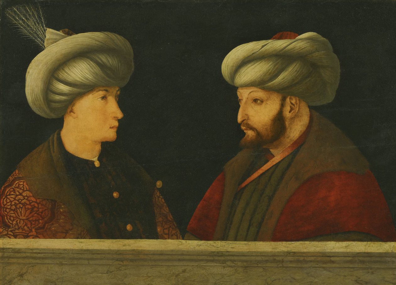 Portrét sultána Mehmeda II. s mladým hodnostářem od Gentile Bellini