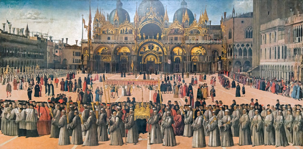 Procesí na náměstí svatého Marka od Gentile Bellini