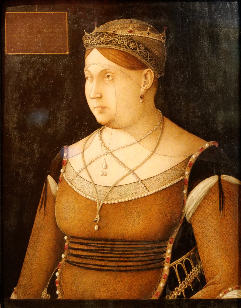 Kyperská královna, Catarina Cornaro od Gentile Bellini