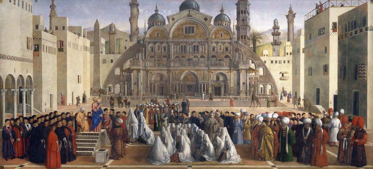 Kázání svatého Marka v egyptské Alexandrii od Gentile and Giovanni Bellini