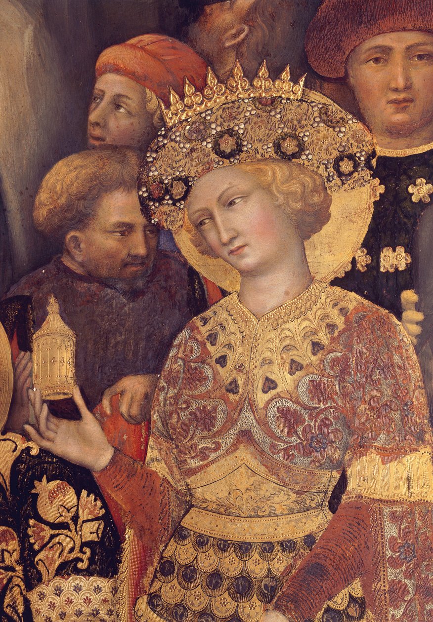 Klanění tří králů detail krále od Gentile da Fabriano
