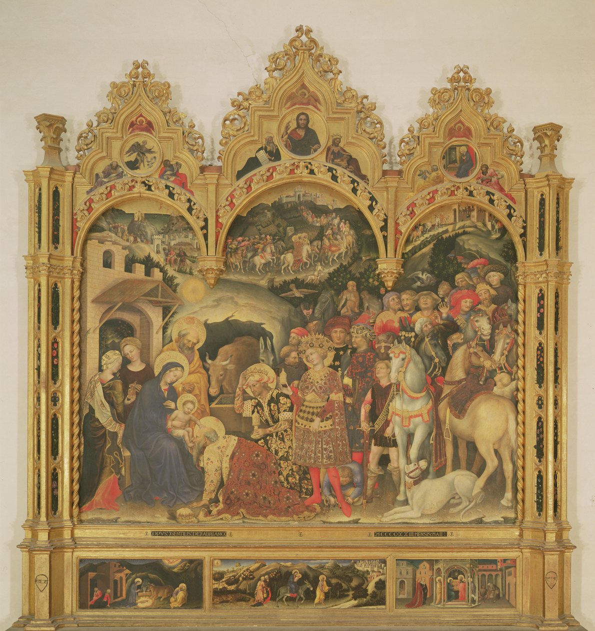 Oltářní obraz Klanění tří králů, 1423 (tempera na panelu) od Gentile da Fabriano