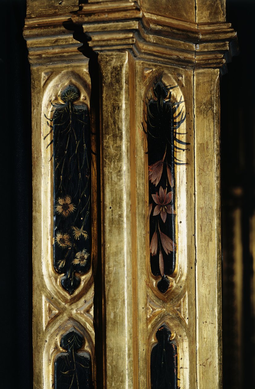 Detail rámu Klanění tří králů od Gentile da Fabriano