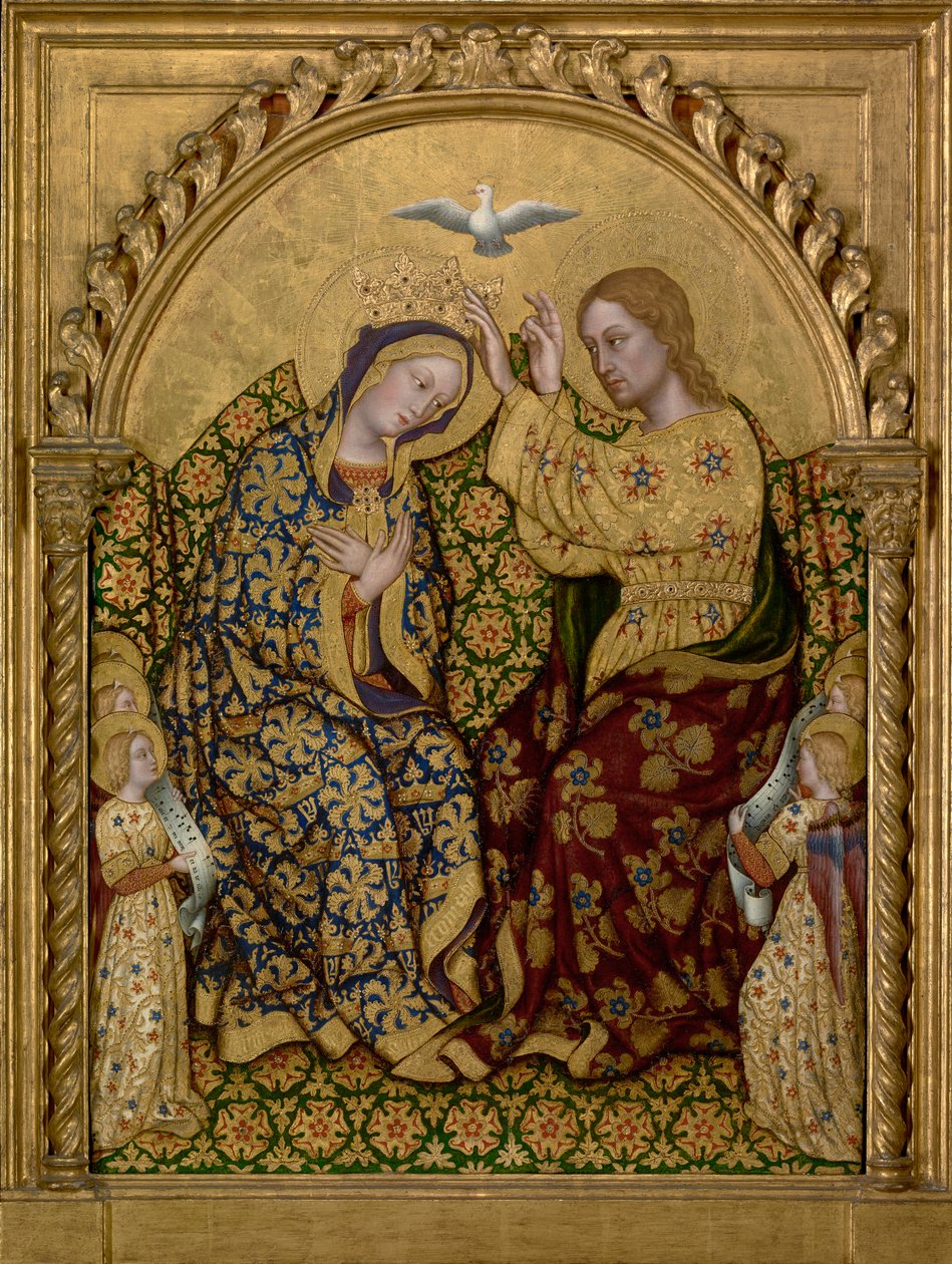 Korunovace Panny Marie, kolem roku 1420 (tempera a plátkové zlato na panelu) od Gentile da Fabriano