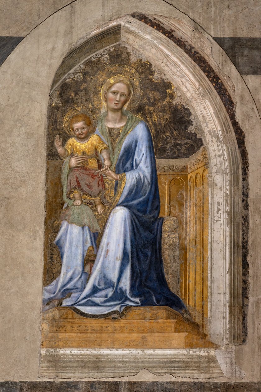 Interiér: "Trůnící Madona s dítětem a anděly", Gentile da Fabriano od Gentile da Fabriano