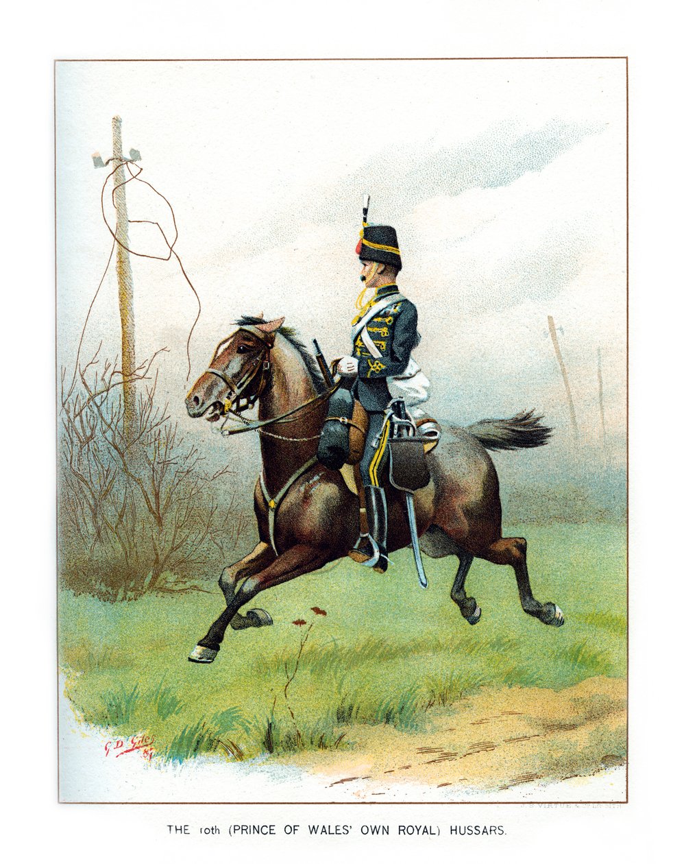 10. princ z Walesu vlastní královští husaři, c1890. od Geoffrey Douglas Giles