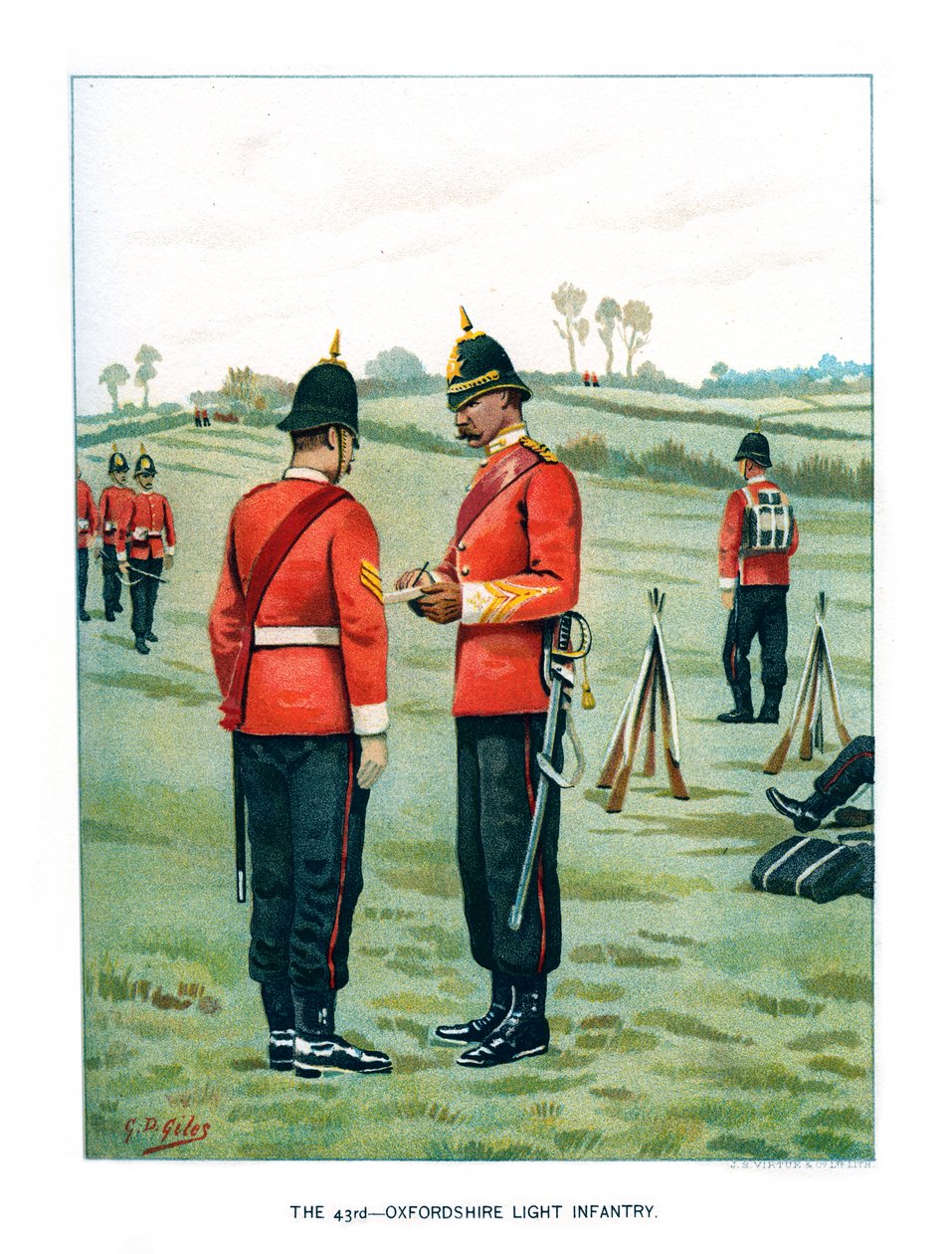 43. lehká pěchota Oxfordshire, c1890. od Geoffrey Douglas Giles