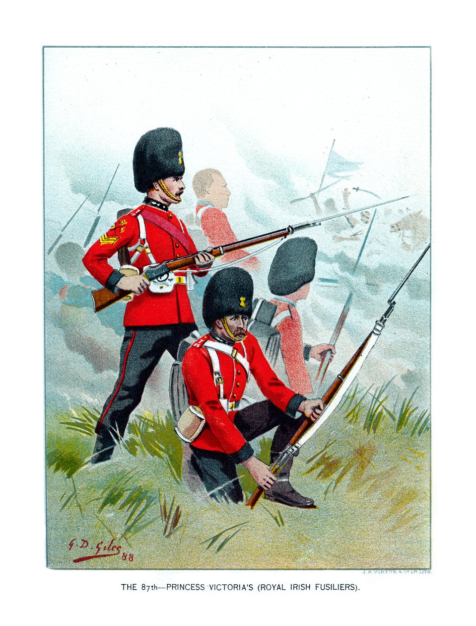 87. královští irští střelci princezny Victorias, c1890. od Geoffrey Douglas Giles