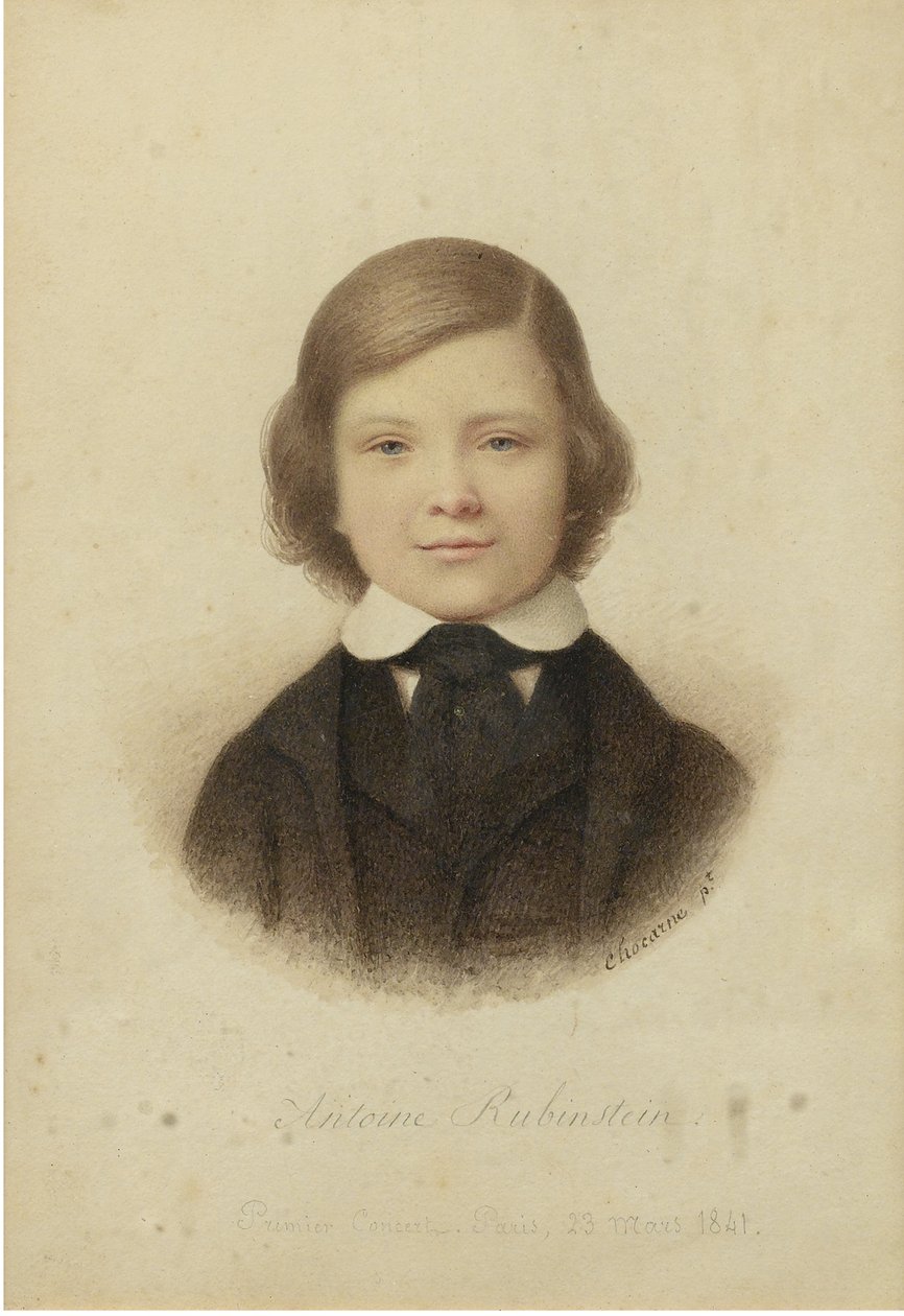 Anton Rubinstein 1829-1894, ve věku 12 let, 1841 od Geoffroy Alphonse Chocarne