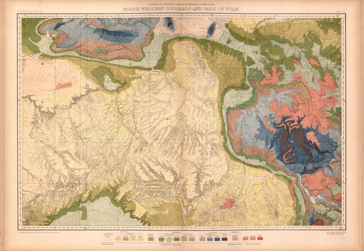 Geologický a geografický atlas Colorada a části přilehlého území od Geological And Geographical Survey Of The Territories