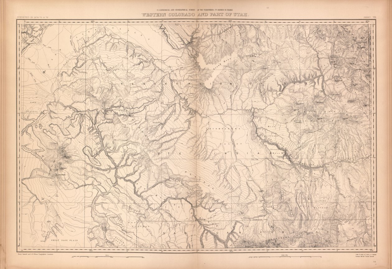 Geologický a geografický atlas Colorada a části přilehlého území, od Geological And Geographical Survey Of The Territories