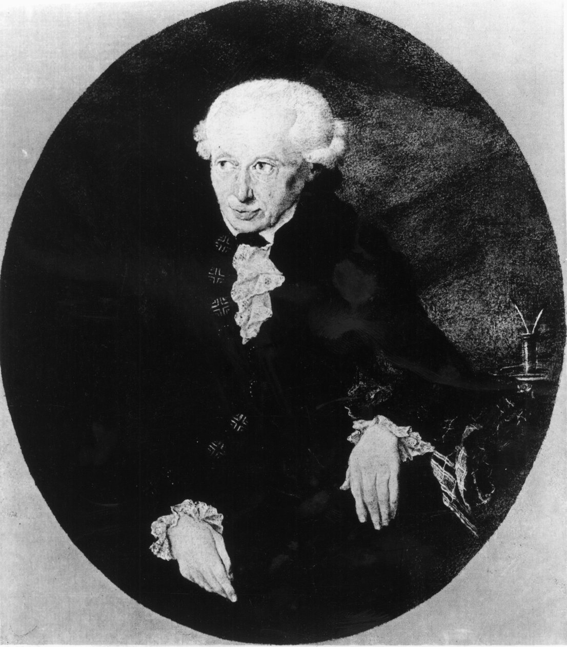 Portrét Emmanuela Kanta (1724-1804), vydal F. Bruckmann, 1905 (mezzotinta) od Georg Dobler