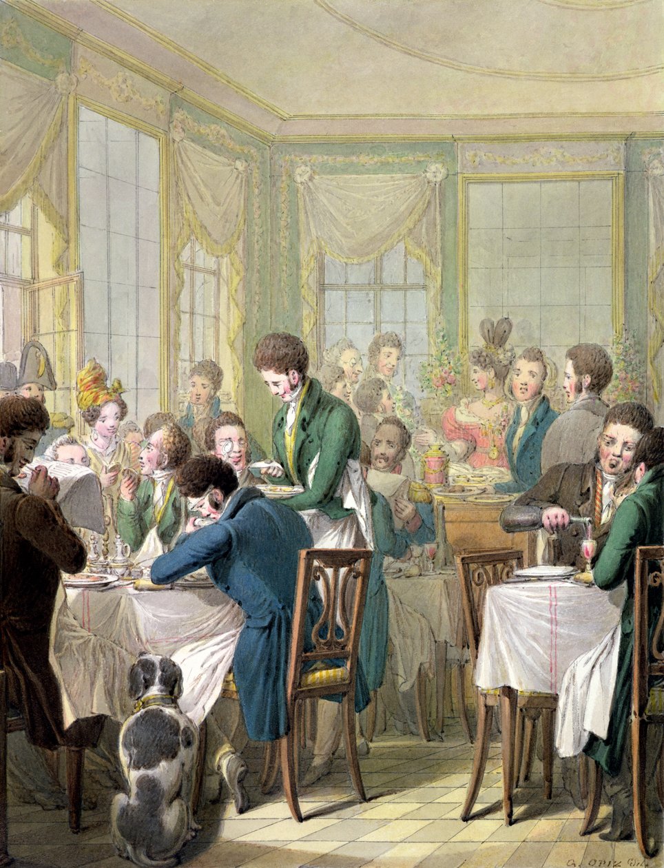 Restaurace v Palais Royal, 1831 od Georg Emanuel Opitz