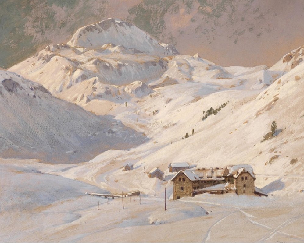 Dům Seekar a hora Seekarspitze od Georg Janny