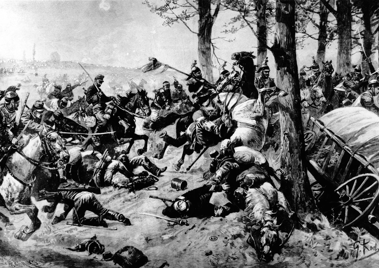 Francouzští obrnění jezdci v bitvě u Sedanu 1. září 1870 od Georg Koch