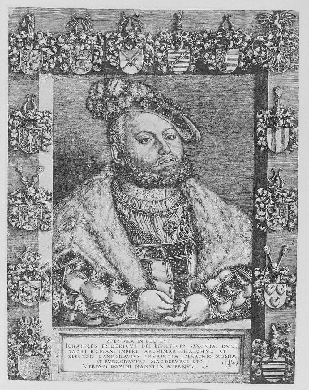 Johann Friedrich I., kurfiřt a vévoda saský, 1543 od Georg Pencz