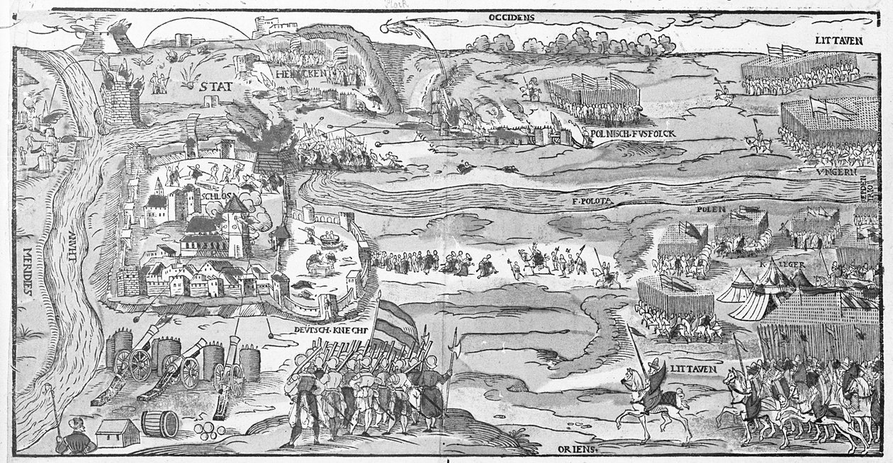 Obléhání Polocku v roce 1579 od Georg the elder Mack