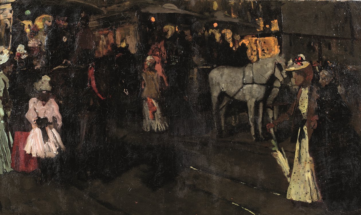 Nedělní večer u přehrady, Amsterdam, asi 1895 (olej na plátně) od Georg Hendrik Breitner