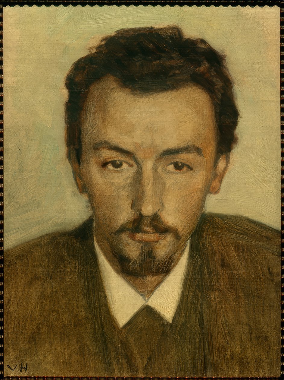 Portrét malíře Vilhelma Hammershoi od Georg Nicolai Achen