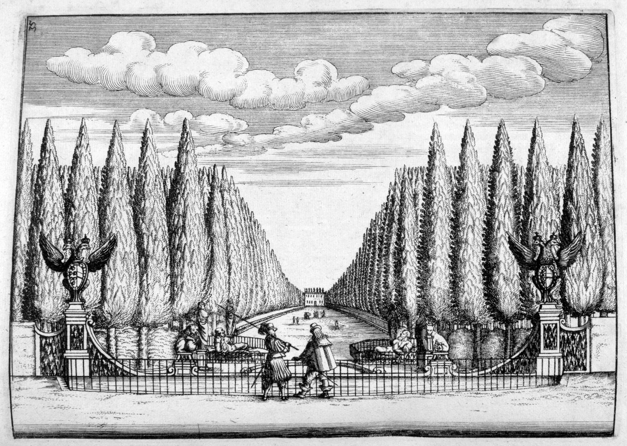 Návrh zámku a zahrady, 1664 od Georg Andreas Bockler